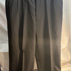 Marks & Spencer Sartorial Wool & Cashmere Dress Pants 38x29 Navy Blue Pinstriped